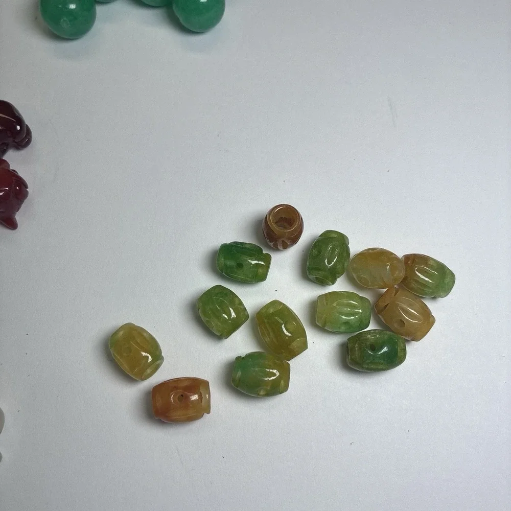 100+ Piece Natural Jadeite & Gemstone Bead Set for Jewelry Making Multicolor